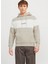 Bej Erkek Kapüşon Rahat Baskılı Sweatshirt Jorvesterbro Block Sweat Hood Styd 1