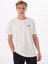 Kırık Beyaz Erkek Bisiklet Yaka Relaxed Baskılı T-Shirt Perta 1