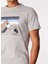 Gri Erkek Bisiklet Yaka Baskılı T-Shirt D4SM-TST3270 3