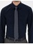 Lacivert Slim Fit Uzun Kollu Basic Gömlek 5