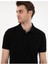 Siyah Slim Fit %100 Pamuk Polo Yaka Basic Tişört 2