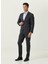 Antrasit Erkek Mono Yaka Slim Fit Takım Elbise 3