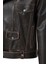Lugano Kadın Kahverengi Vintage Biker Deri Ceket 24WGD5278VD 3