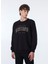 Siyah Erkek Bisiklet Basic Baskılı Sweatshirt M4WM-SWT-1981 1