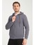 3 Iplik Fermuarlı Kapşonlu Sweatshırt 6052 5