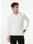 Ekru Erkek Polo Yaka Basic Sweatshirt F4WM-SWT 2709 4