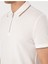 Ekru Slim Fit Polo Yaka Tişört 6