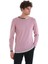 Pembe Regular Fit Düz Bisiklet Yaka Yünlü Triko Kazak 4