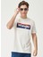 O Yaka Baskılı Kırık Beyaz Erkek T-Shirt W7H4D3737 3