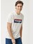 O Yaka Baskılı Kırık Beyaz Erkek T-Shirt W7H4D3737 5