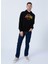 Kapüşon Yaka Siyah Erkek Sweatshırt 60284693-NBA Neon Fade Hoody Loslak 2