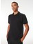 Desenli Siyah Erkek Polo T-Shirt 241V3A1604 3