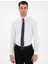 Beyaz Slim Fit Uzun Kollu Basic Gömlek 3