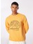 Turuncu Bisiklet Yaka Relaxed Fit Erkek Sweatshirt DS4M-SWT3237 4