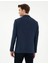 Lacivert Slim Fit Keten Karışımlı Ceket 5