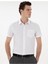 Beyaz Basic Regular Fit Kısa Kollu Cepli Gömlek 3