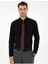 Siyah Slim Fit Uzun Kollu Basic Gömlek 3