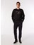 Siyah Erkek Bisiklet Relaxed Baskılı Sweatshirt D4WM-SWT3220 2