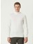 Ekru Erkek Balıkçı Slim Fit Düz Kazak 1091787 2