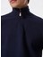 Lacivert Erkek Fermuarlı Basic Düz Sweatshirt MML4WM-SWT9517 5