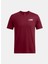 1382850-625 Ua Bball Logo Court Ss Bordo Yuvarlak Yaka Normal Kalıp Erkek T-Shirt 3