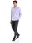 Lila Comfort Fit Çizgili Pamuklu Slim Yaka Uzun Kollu Casual Gömlek 4