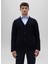 Lacivert Erkek Apaş Slim Fit Hırka Q M164 P588 2