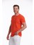 Nar Çiçeği Regular Fit Düz 100% Pamuklu Polo Yaka Tişört 1