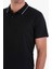 Siyah Regular Fit Düz Merserize Polo Yaka 100% Pamuk Tişört 5
