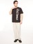 Bisiklet Yaka Siyah Erkek T-Shirt 75OAHI02 2