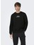 Siyah Erkek O Yaka Baskılı Sweatshirt 22027894_ONSCELEBRITY Reg Crew Neck 1