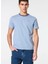 Bisiklet Yaka Düz Açık Lacivert Erkek T-Shirt Lımber T-Shırt 3