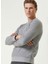 Gri Melanj Erkek Bisiklet Slim Fit Düz Sweatshirt 1093010 2