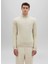 Bej Erkek Bisiklet Slim Fit Kazak Q M183 5165 Ds 2