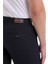 Lacivert Slim Fit Desenli Yandan Cep Kanvas Pantolon 6