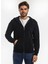 ST21WE064-500SAMSON Düz Siyah Erkek Polar Sweatshırt 3