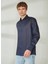 Gmg Fırenze Slim Fit Alttan Britli Yaka Lacivert Erkek Gömlek GU23MSS02012 1