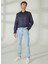 Gmg Fırenze Slim Fit Alttan Britli Yaka Lacivert Erkek Gömlek GU23MSS02012 2