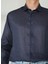 Gmg Fırenze Slim Fit Alttan Britli Yaka Lacivert Erkek Gömlek GU23MSS02012 4
