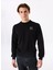 Siyah Erkek Bisiklet Regular Fit Sweatshirt UMA24002FE 2