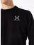 Siyah Erkek Bisiklet Regular Fit Sweatshirt UMA24002FE 4