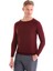 Bordo Regular Fit Bisiklet Yaka Triko Yün Kazak 2