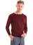 Bordo Regular Fit Bisiklet Yaka Triko Yün Kazak 3