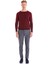 Bordo Regular Fit Bisiklet Yaka Triko Yün Kazak 4