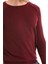 Bordo Regular Fit Bisiklet Yaka Triko Yün Kazak 5