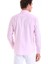 Pembe Comfort Fit Düz 100% Pamuk Düğmeli Yaka Uzun Kollu Casual Gömlek 6