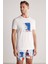 Baskılı Beyaz Pima Pamuk T-Shirt 4