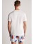 Baskılı Beyaz Pima Pamuk T-Shirt 6