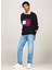 Bisiklet Yaka Regular Fit Baskılı Siyah Erkek Kazak DM0DM19186BDS Reg Dna Flag Sweater 2