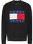 Bisiklet Yaka Regular Fit Baskılı Siyah Erkek Kazak DM0DM19186BDS Reg Dna Flag Sweater 5